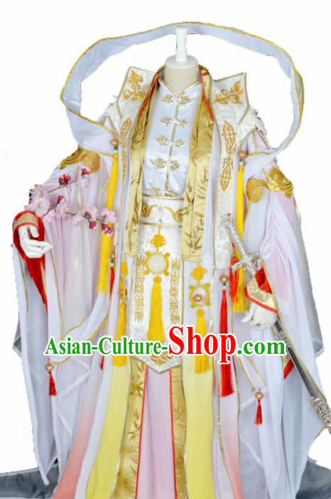 Customized Chinese Cosplay Swordsman Costume Ancient Drama Crown Prince Clothing for Men