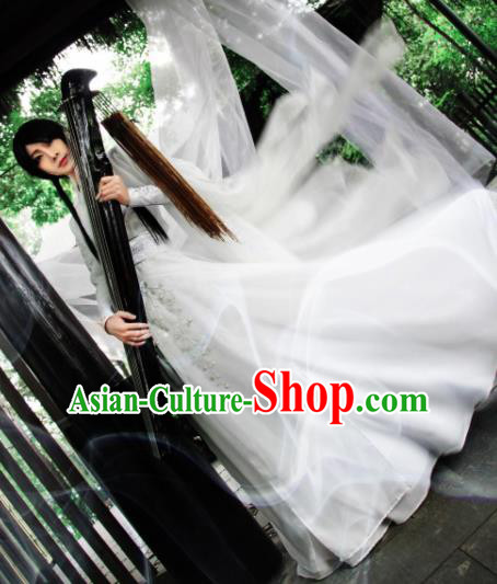 Customized Chinese Traditional Cosplay Prince Swordsman White Costume Ancient Drama Childe Clothing for Men