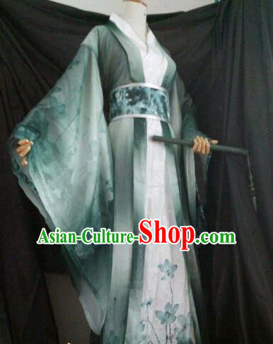 Chinese Customized Traditional Cosplay Childe Costume Ancient Drama Swordsman Clothing for Men