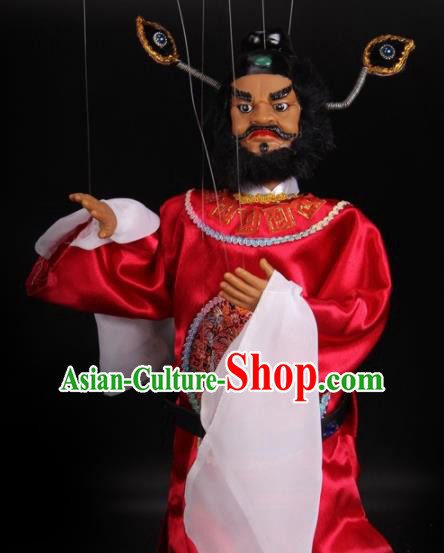 Traditional Chinese Handmade Zhong Kui Puppet String Puppet Wooden Image Marionette Puppets Arts Collectibles