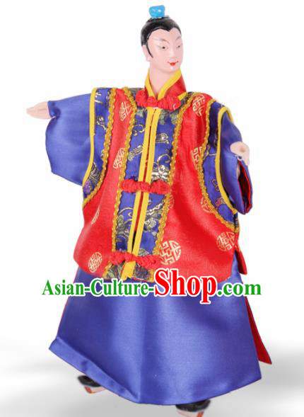 Traditional Chinese Handmade Nobility Childe Puppet Marionette Puppets String Puppet Wooden Image Arts Collectibles