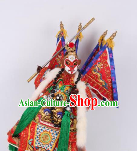 Traditional Chinese Handmade Sun Wukong Puppet Marionette Puppets String Puppet Wooden Image Arts Collectibles