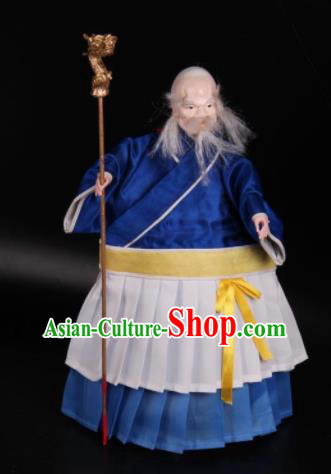 Traditional Chinese Handmade Old Men Puppet Marionette Puppets String Puppet Wooden Image Arts Collectibles