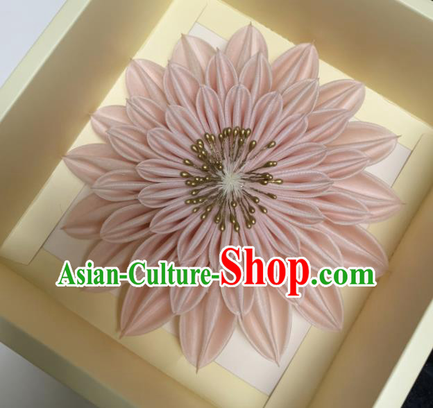 Japanese Traditional Hair Accessories Asian Japan Geisha Pink Daisy Hair Claw for Women