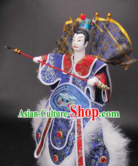 Traditional Chinese Handmade General Lv Bu Puppet Marionette Puppets String Puppet Wooden Image Arts Collectibles