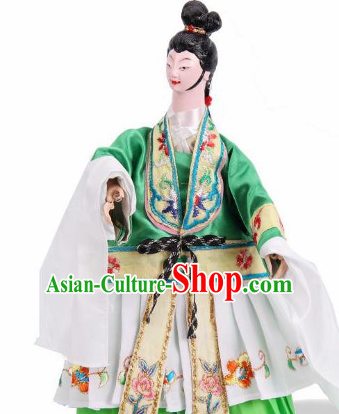 Traditional Chinese Beauty Wang Zhaojun Puppet Marionette Puppets String Puppet Wooden Image Arts Collectibles