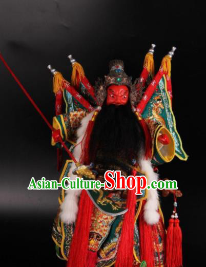 Traditional Chinese Guan Yu Marionette Puppets Handmade Puppet String Puppet Wooden Image Arts Collectibles