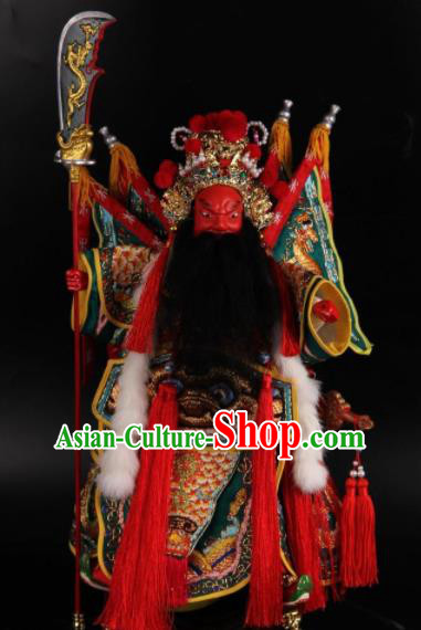 Traditional Chinese Guan Yu Marionette Puppets Handmade Puppet String Puppet Wooden Image Arts Collectibles