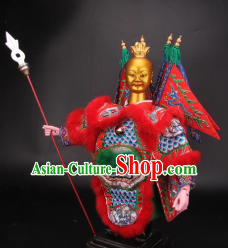 Traditional Chinese Ne Zha Marionette Puppets Handmade Puppet String Puppet Wooden Image Arts Collectibles