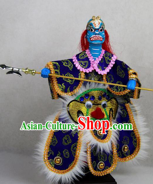 Chinese Traditional General Lion Marionette Puppets Handmade Puppet String Puppet Wooden Image Arts Collectibles