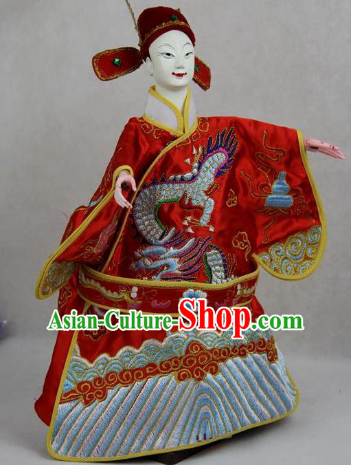 Chinese Traditional Number One Scholar Marionette Puppets Handmade Puppet String Puppet Wooden Image Arts Collectibles