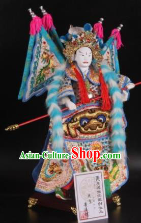 Traditional Chinese General Zhao Yun Marionette Puppets Handmade Puppet String Puppet Wooden Image Arts Collectibles