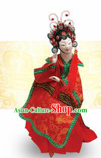 Chinese Traditional Beijing Opera Bride Marionette Puppets Handmade Puppet String Puppet Wooden Image Arts Collectibles