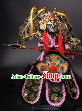 Traditional Chinese General Li Yuanba Marionette Puppets Handmade Puppet String Puppet Wooden Image Arts Collectibles