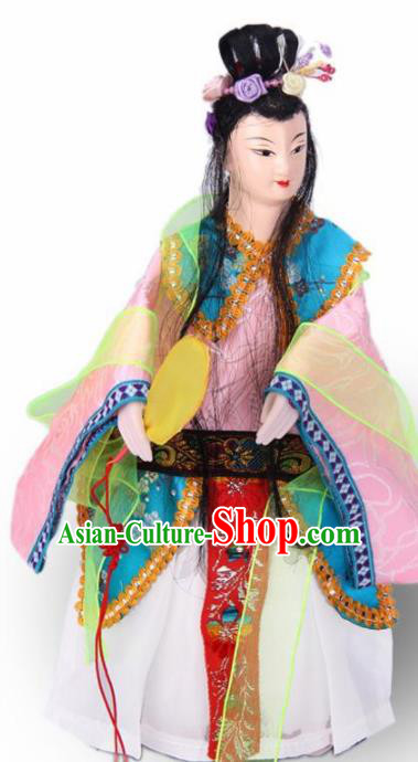 Traditional Chinese Pink Beauty Marionette Puppets Handmade Puppet String Puppet Wooden Image Arts Collectibles