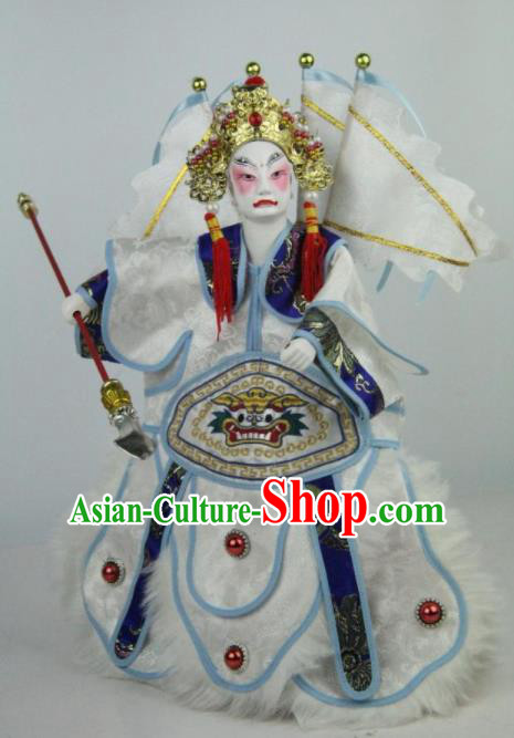 Traditional Chinese General Xue Dingshan Marionette Puppets Handmade Puppet String Puppet Wooden Image Arts Collectibles