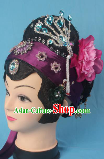 Traditional Chinese Beijing Opera Old Women Hair Accessories Hairpins Ancient Matchmaker Headwear for Women