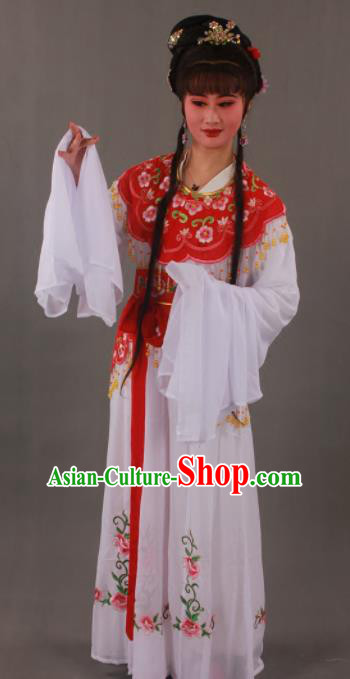 Handmade Traditional Chinese Beijing Opera Peri Red Dress Ancient Nobility Lady Costumes for Women