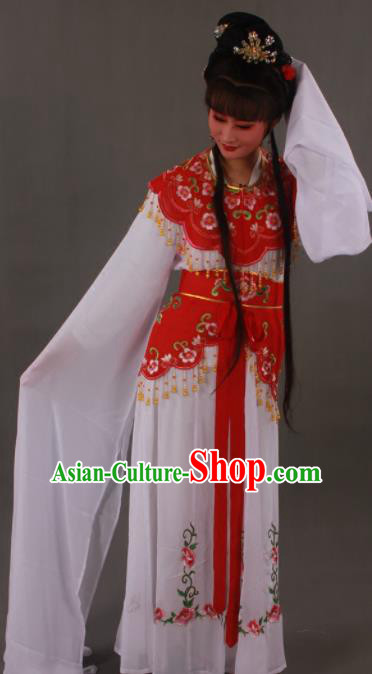 Handmade Traditional Chinese Beijing Opera Peri Red Dress Ancient Nobility Lady Costumes for Women