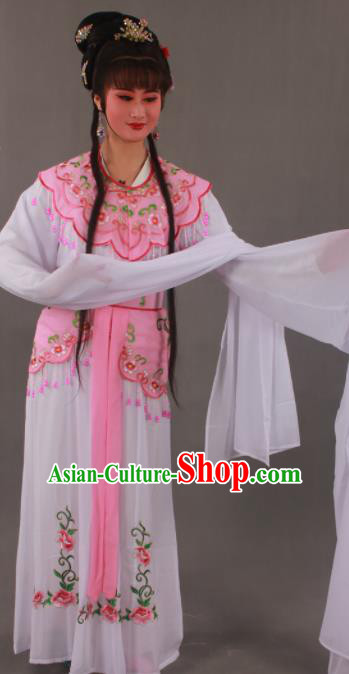 Handmade Traditional Chinese Beijing Opera Peri Pink Dress Ancient Nobility Lady Costumes for Women