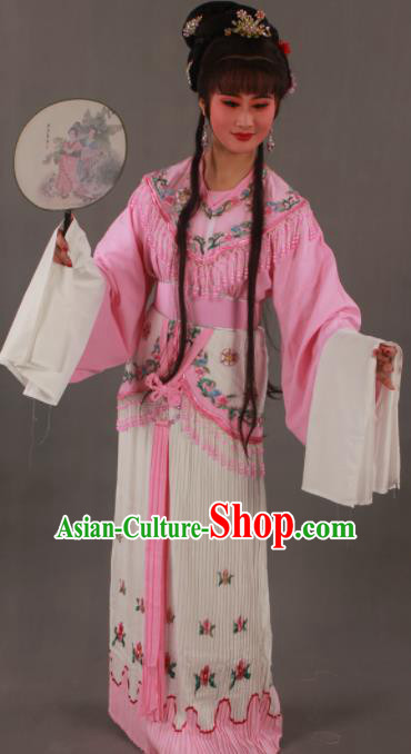 Traditional Chinese Peking Opera Actress Pink Dress Ancient Court Princess Costumes for Women