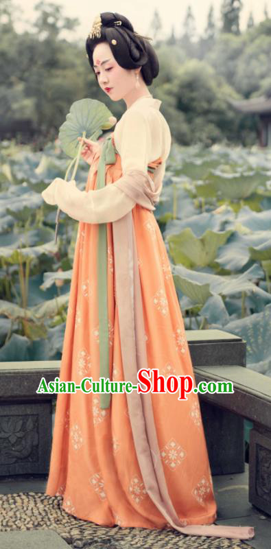 Traditional Chinese Tang Dynasty Court Lady Hanfu Dress Ancient Palace Maidservant Replica Costumes for Women