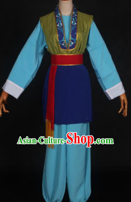 Traditional Chinese Peking Opera Old Women Dress Ancient Countrywoman Costume for Women