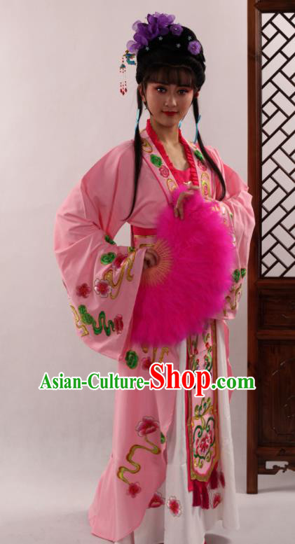 Traditional Chinese Peking Opera Diva Pink Dress Ancient Court Princess Costume for Women