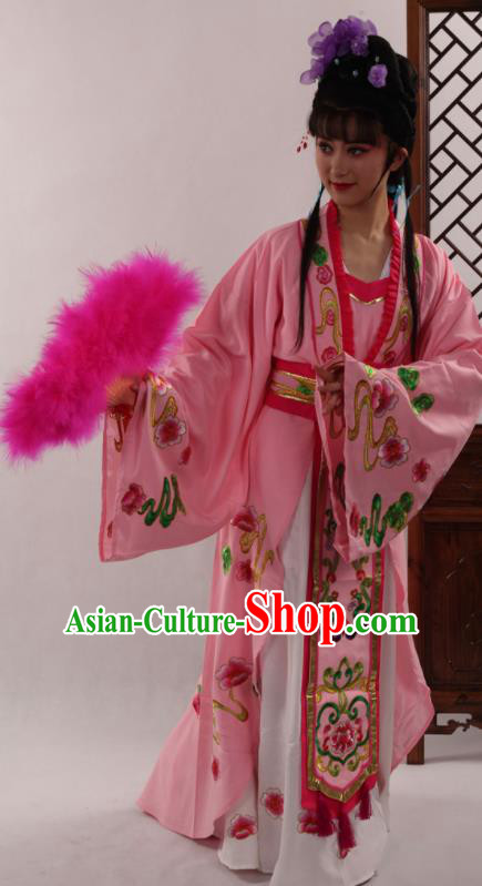 Traditional Chinese Peking Opera Diva Pink Dress Ancient Court Princess Costume for Women