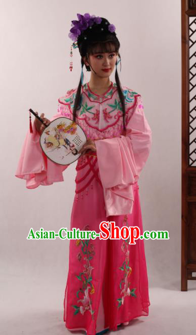 Traditional Chinese Peking Opera Diva Pink Dress Ancient Goddess Princess Costume for Women