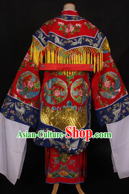 Traditional Chinese Peking Opera Diva Imperial Consort Red Dress Ancient Princess Costume for Women
