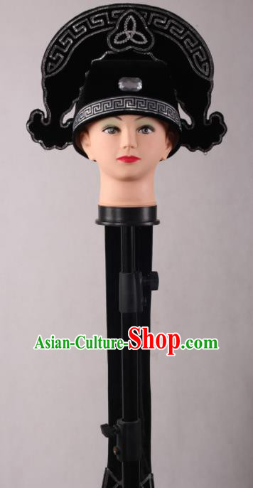 Traditional Chinese Shaoxing Opera Niche Black Hat Ancient Gifted Scholar Headwear for Men