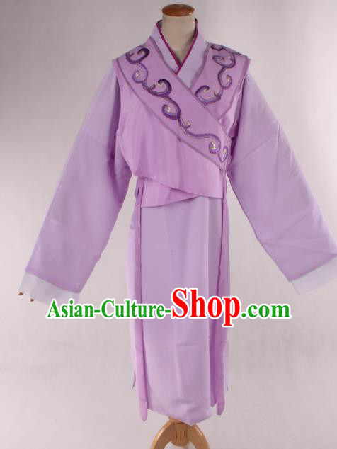 Traditional Chinese Shaoxing Opera Young Lady Lilac Dress Ancient Peking Opera Maidservants Costume for Women