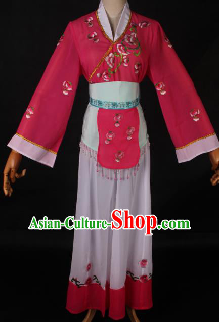 Traditional Chinese Shaoxing Opera Village Girl Dress Ancient Peking Opera Maidservants Costume for Women