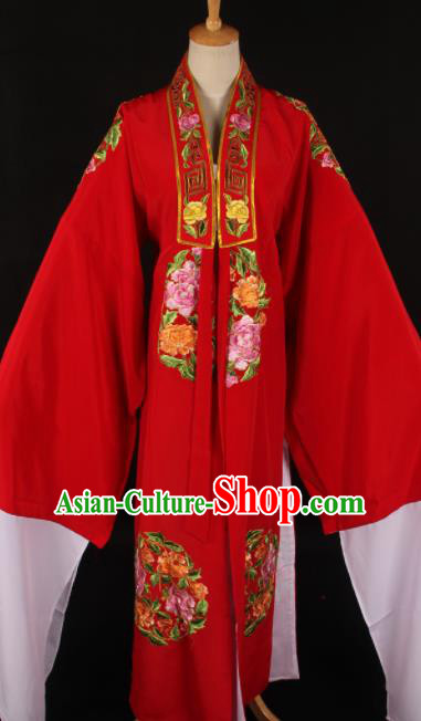 Traditional Chinese Shaoxing Opera Niche Embroidered Red Gown Ancient Gifted Scholar Costume for Men