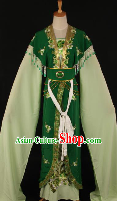 Chinese Traditional Shaoxing Opera Countess Green Dress Ancient Peking Opera Actress Costume for Women