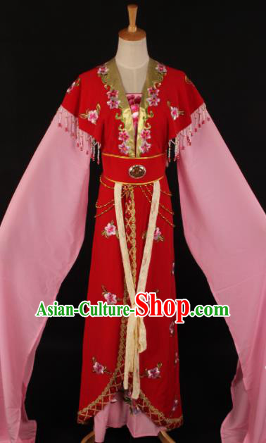 Chinese Traditional Shaoxing Opera Countess Red Dress Ancient Peking Opera Actress Costume for Women