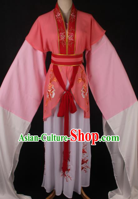 Traditional Chinese Shaoxing Opera Orange Dress Ancient Peking Opera Village Lady Costume for Women