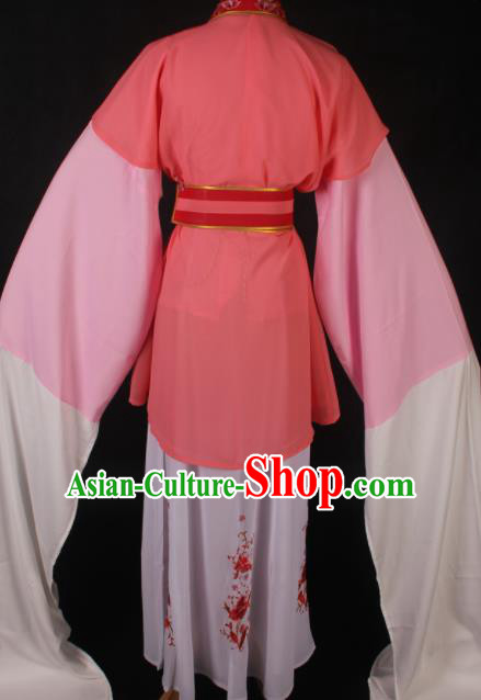 Traditional Chinese Shaoxing Opera Orange Dress Ancient Peking Opera Village Lady Costume for Women