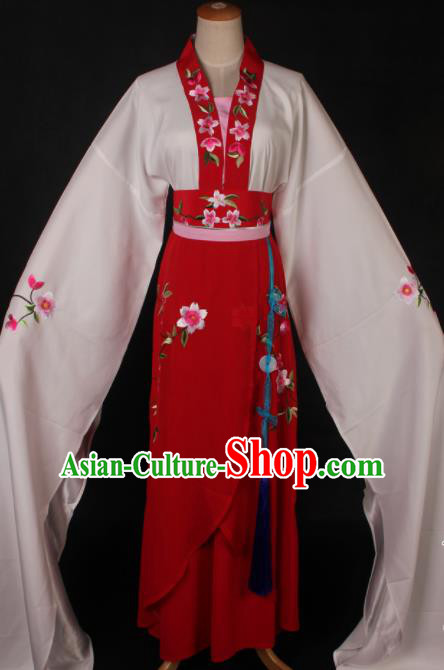 Traditional Chinese Shaoxing Opera Actress Red Dress Ancient Peking Opera Rich Lady Costume for Women