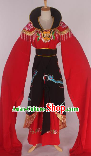 Chinese Traditional Shaoxing Opera Queen Black Dress Ancient Peking Opera Actress Costume for Women