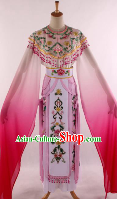 Chinese Traditional Shaoxing Opera Court Princess Pink Dress Ancient Peking Opera Actress Costume for Women