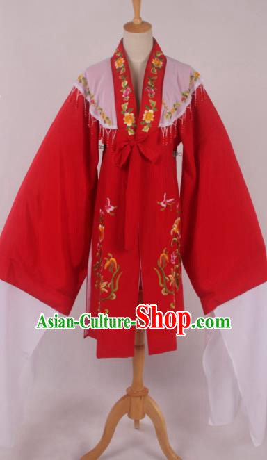 Chinese Traditional Shaoxing Opera Red Cloak Ancient Peking Opera Actress Costume for Women