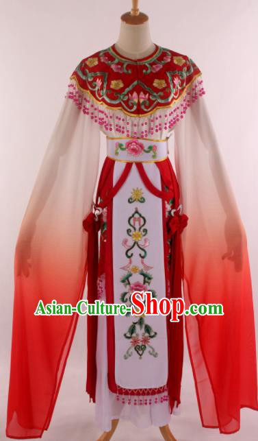 Chinese Traditional Shaoxing Opera Court Princess Red Dress Ancient Peking Opera Actress Costume for Women