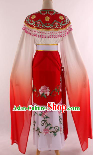 Chinese Traditional Shaoxing Opera Court Princess Red Dress Ancient Peking Opera Actress Costume for Women