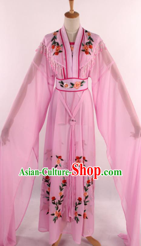 Chinese Traditional Shaoxing Opera Diva Goddess Pink Dress Ancient Peking Opera Actress Costume for Women