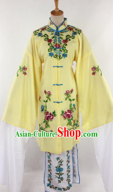 Chinese Traditional Beijing Opera Qin Xianglian Yellow Dress Ancient Peking Opera Diva Costume for Women