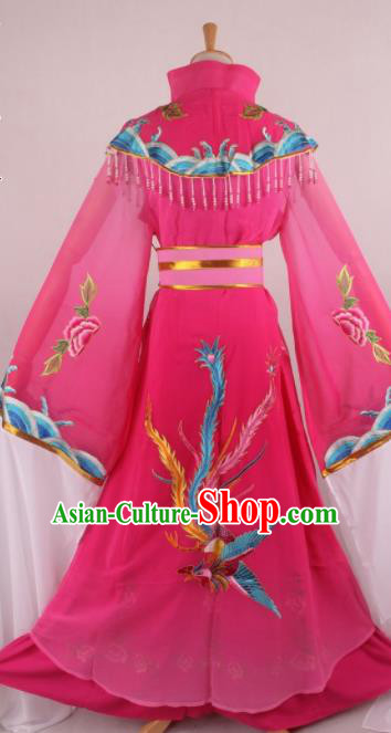 Chinese Beijing Opera Queen Rosy Dress Ancient Traditional Peking Opera Actress Costume for Women