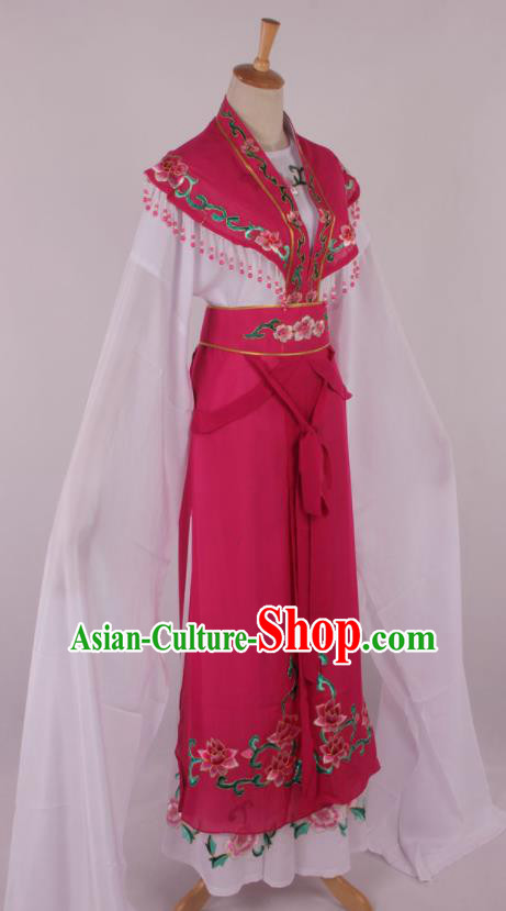 Chinese Traditional Beijing Opera Actress Princess Rosy Dress Ancient Peking Opera Diva Costume for Women