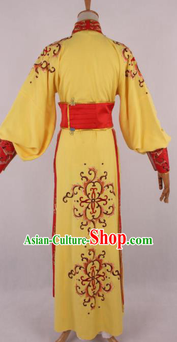 Chinese Traditional Beijing Opera Actress Yellow Dress Ancient Peking Opera Female Warrior Costume for Women